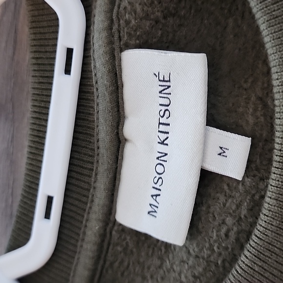 BNWOT Maison Kitsuné Green Flowers Sweatshirt - Picture 3 of 4